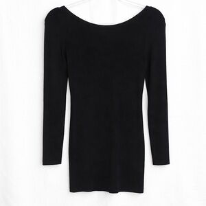 Open Edit Scoop Black Thin Sweater Dress. Size Small